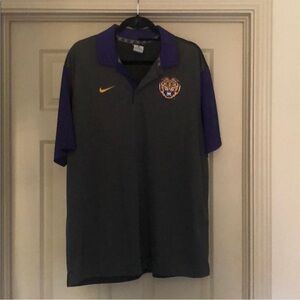 Nike LSU Tigers Polo Shirt - Gray and Purple